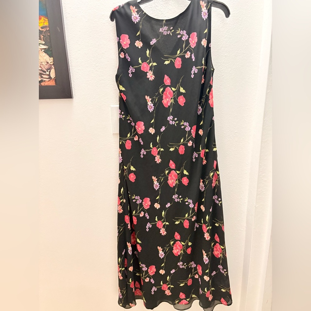 Bundle 3 for $15. Ultra Dress Collection Black Floral Midi Dress. Size 20W.